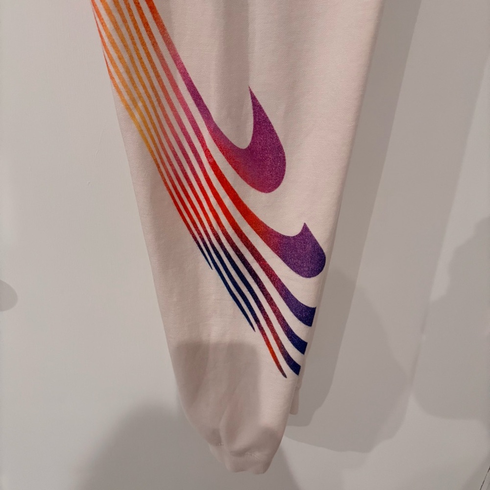 Nike Yoga Luxe A.I.R. Cream Women’s Medium 7/8 High Rise Fleece Joggers - Picture 12 of 15
